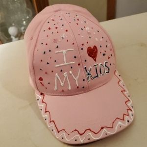 🛍I ❤ My Kids pink cap